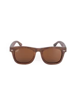 Brown unisex polarized sunglasses VUCH Maurus