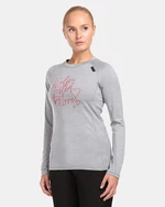Light grey women's merino wool T-shirt Kilpi MAVORA TOP