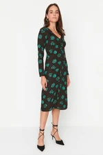 Trendyol Black Patterned Shirt Woven Dress