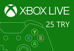 XBOX Live 25 TRY Prepaid Card TR