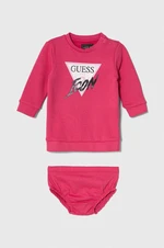 Dívčí šaty Guess růžová barva, mini