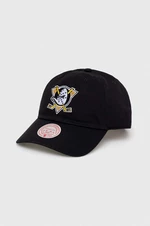 Bavlnená šiltovka Mitchell&Ness Anaheim Ducks čierna farba, s nášivkou