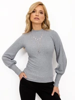 Grey cotton blouse from RUE PARIS