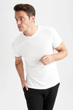 DEFACTO Slim Fit Crew Neck Premium Short Sleeve Cotton Basic T-Shirt