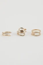 DEFACTO Women's 3-Piece Ring