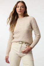 Trendyol Stone Soft Texture Knit Detailed Knitwear Sweater