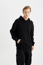 DEFACTO Comfort Fit Hooded Basic Sweatshirt