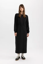 DEFACTO Regular Fit Long Sleeve Premium Maxi Dress