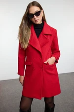 Trendyol Red Regular Button Closure Cashmere Coat