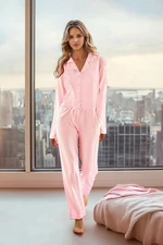 Trendyol Powder Viscose Woven Pajama Set