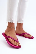 Women's Flat Flexible Flip-Flops ZAXY fuchsia