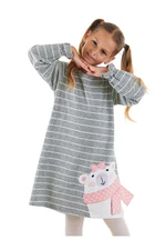 Denokids Teddy Bear Girl Striped Dress