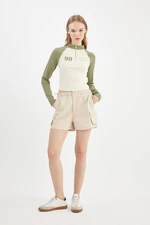 DEFACTO Cool Regular Fit Normal Waist Short Leg Gabardine Shorts