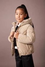 DEFACTO Girl's Water Repellent Hooded Coat