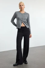 Trendyol Black Elastic Waist Straight Cut Woven Trousers