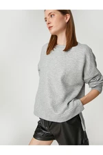 Koton Oversize Sweatshirt Crew Neck