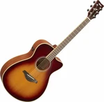 Yamaha FSC-TA Brown Sunburst Guitare Dreadnought acoustique-électrique