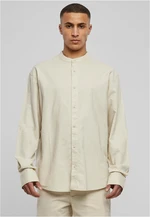 Cotton linen shirt with stand-up collar, softseagrass