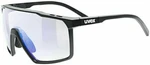 UVEX MTN Perform Small V Black Mat/Variomatic Litemirror Blue Lunettes vélo