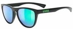 UVEX ESNLT Spirit Black Mat/Mirror Green Kerékpáros szemüveg