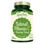 GREENFOOD NUTRITION Natural vitamin C + extrakt ze šípků 60 kapslí