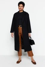 Trendyol Black One-Button Lined Coat