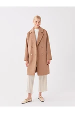 LC Waikiki Jacket Collar Straight Long Sleeve Oversized Stamped Coat