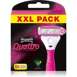 Wilkinson Sword Quattro for Women Aloe & Vit. E náhradné hlavice 6 ks