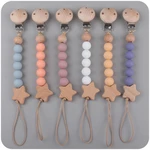 New Cute Silicone Baby Pacifier Clips Beech Pacifier Chain Nipple Bracket Holder For Nipples Toddler Toys Baby Shower Gift