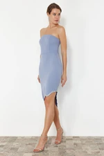 Trendyol Light Blue Shiny Stone Woven Elegant Evening Dress