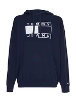 Tommy Jeans Mikina - TJM TWISTED FLAG SWEATER modrá