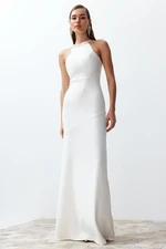 Trendyol Bridal White Shiny Stone Woven Long Wedding / Wedding Night Evening Dress