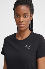 Bavlněné tričko Puma BETTER ESSENTIALS černá barva, 675986