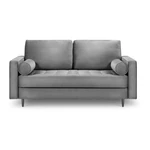 Jasnoszara aksamitna sofa Milo Casa Santo, 174 cm