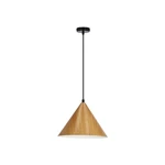 Brązowa lampa wisząca ze szklanym kloszem ø 25 cm Dunca – Candellux Lighting