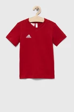 Dětské bavlněné tričko adidas Performance ENT22 TEE Y červená barva