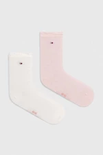 Ponožky Tommy Hilfiger 2-pack dámské, růžová barva, 701227301