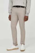 Kalhoty Calvin Klein pánské, šedá barva, jednoduché, K10K110979