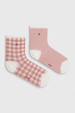 Ponožky Tommy Hilfiger 2-pack dámské, růžová barva, 701227305