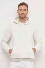 Bavlněná mikina Pepe Jeans Dave Hoodie pánská, béžová barva, s kapucí, s potiskem