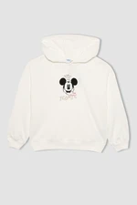 DEFACTO Girls Disney Mickey & Minnie Relax Fit Hooded Sweatshirt