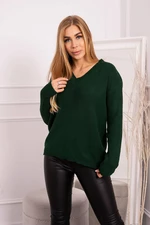 V-neck sweater dark green