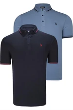 DOUBLE SET T8586 DEWBERRY MEN'S T-SHIRT-NAVY-INDIGO