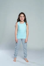 Tola T-shirt for girls with wide straps - pistachio