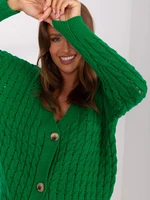 Green V-neck cardigan in rue paris