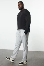 Trendyol Grey Regular/Normal Cut Plus Size Sweatpants