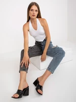 White ribbed basic crop top RUE PARIS