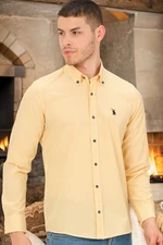 G776 DEWBERRY MEN'S SHIRT-PLAIN YELLOW