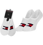 Tommy Hilfiger Socks - TH FOOTIE HIGH CUT 2P FLAG white