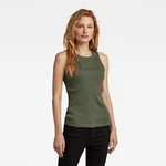 G-STAR Tielko - Engineered rib tank top wmn zelené